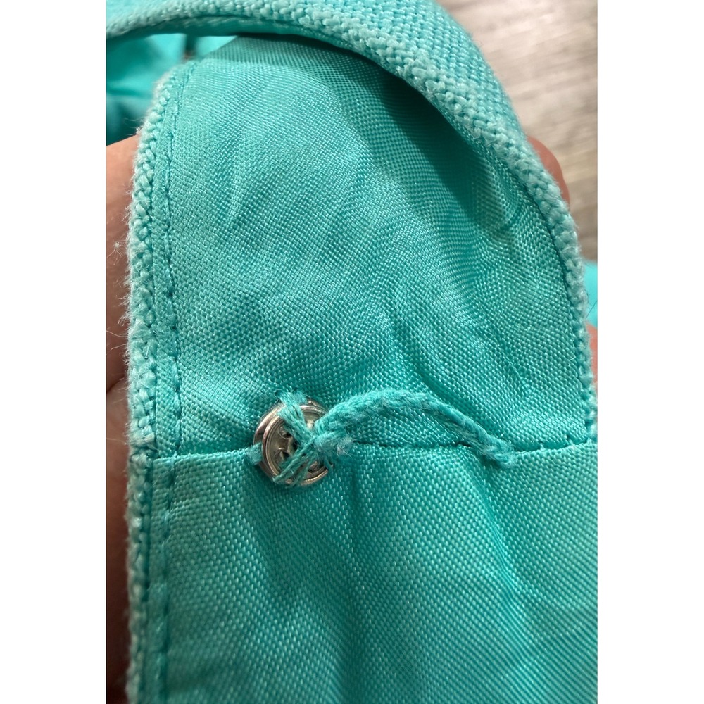 Liz Claiborne 100% Linen Turquoise Blue Sheath Dress Contrast Stitch Women Sz: 8 - Picture 7 of 8